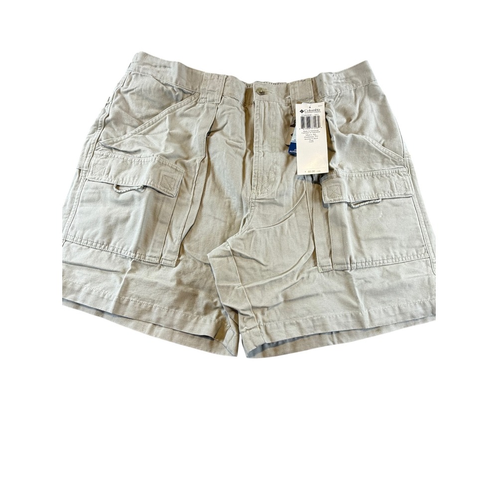Columbia PFG Bonehead II Cargo Shorts Mens XL Khaki Tan Cotton 106 FM 8000 NWT
